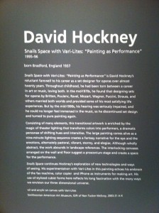 Hockey intro at American Art Museum Hockney preamble